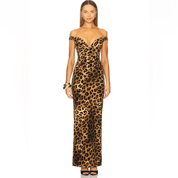 The New Arrivals by Ilkyaz Ozel Shakti Leopard gown Dress corset bustier 36 6 - Picture 1 of 12